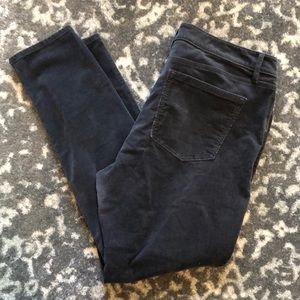 LOFT Curvy Skinny Dark Gray Corduroy Pants